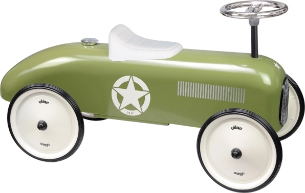 Vilac vintage metalowy jeździk khaki