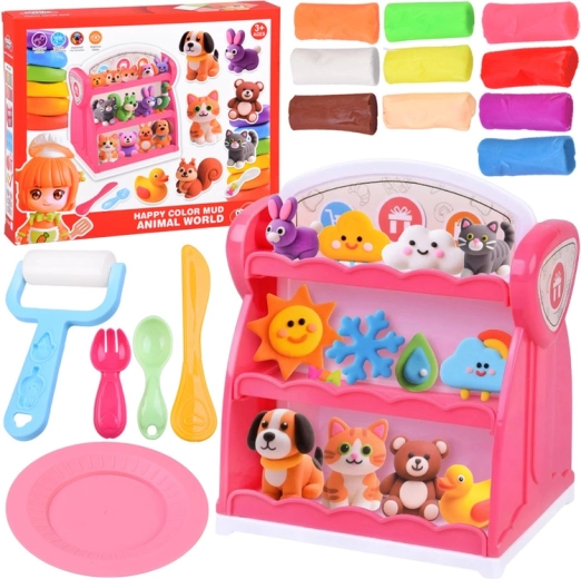 Plastelina Sklepik – duży zestaw 10 kolorów z akcesoriami