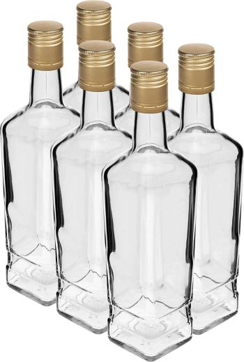 Szklana butelka Principle 500 ml z zakrętką, 6 szt.
