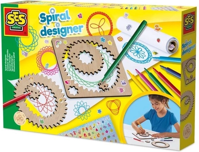SES Creative Spiral designer – drewniany zestaw do rysowania spiral