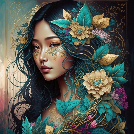 Bluebird kwadratowe puzzle Hana – kolekcja Dusza natury, 1000 elementów