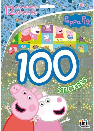 Naklejki i kolorowanki Świnka Peppa – 100 naklejek