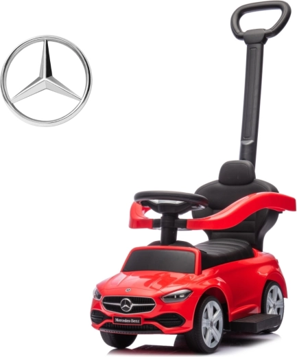 Milly Mally jeździk z rączką do prowadzenia Mercedes-Benz C-Class czerwony