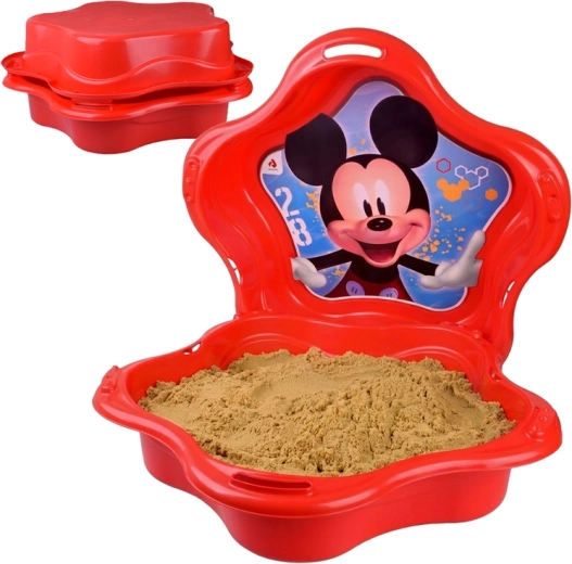 plastowa piaskownica-muszelka 2w1 z motywem MICKEY MOUSE – można zamknąć, także jako basenik