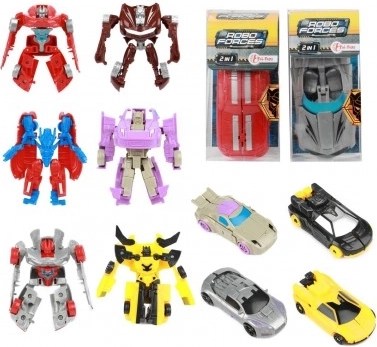 Samochód transformujący się w robota 10 cm w plastikowym pudełku