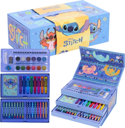 Walizka do rysowania z zestawem plastycznym Lilo i Stitch