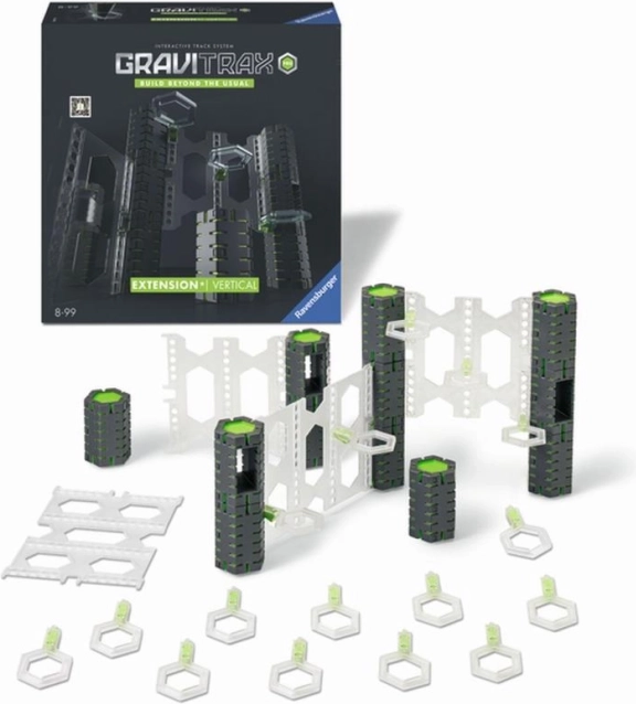 GraviTrax PRO Vertical – zestaw rozszerzający do budowy wielopoziomowych torów kulkowych