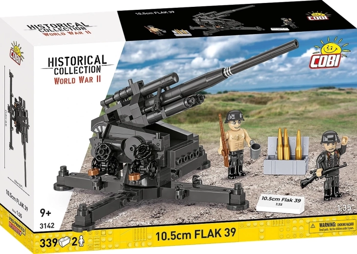 Klocki 10,5 cm Flak 39 – ciężkie działo przeciwlotnicze (339 elementów)