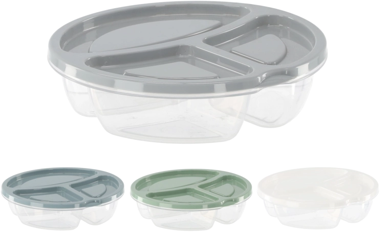Pojemnik na żywność z przegrodami i pokrywką 600 ml