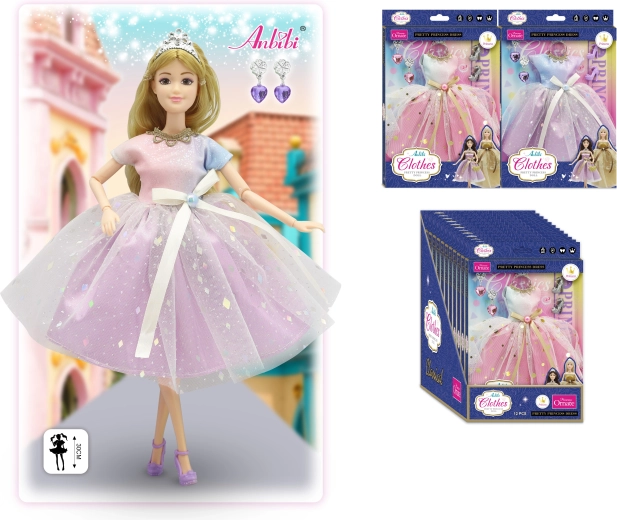 Klasyczna księżniczkowa sukienka dla lalek 30 cm – różne rodzaje