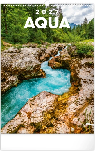 Kalendarz ścienny Woda 2027, 33 × 46 cm