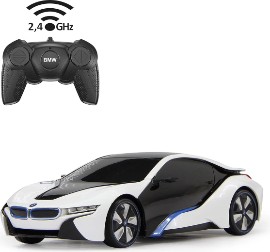 Zdalnie sterowany samochód BMW i8 w skali 1:24, biały