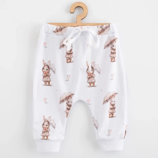 dziecięce bawełniane spodnie dresowe jogger New Baby dla niemowląt Bunny