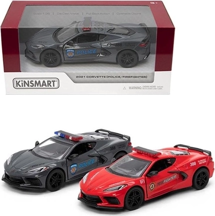 Model Chevrolet Corvette 2021 policja/straż - 1 sztuka