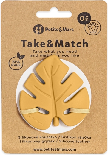 Petite&Mars silikonowy gryzak Take&Match intense ochre