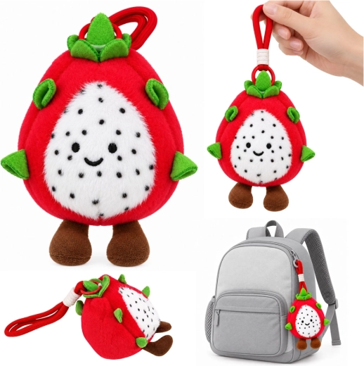 Pluszowy brelok smoczy owoc pitaja z karabińczykiem 12 cm
