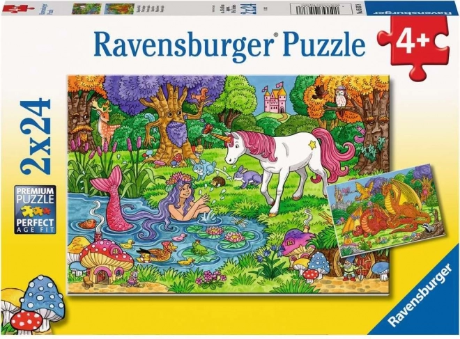 Puzzle Ravensburger Magiczny Las 2x24 elementy
