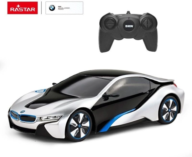 Rastar BMW i8 RC auto sterowane zdalnie 1:24 srebrne