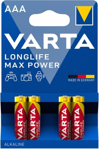 Varta Longlife Max Power AAA baterie mikropaluszki, 4 szt.