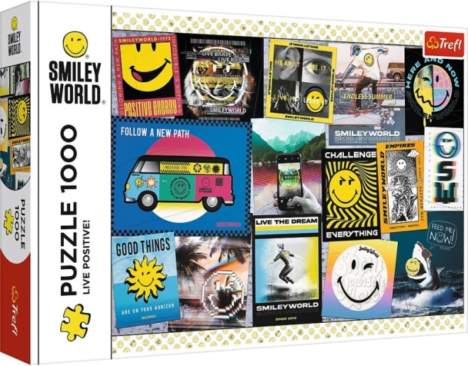 Puzzle 1000 elementów Smiley – Żyj pozytywnie