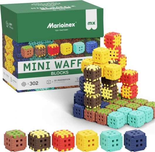 Klocki konstrukcyjne Mini Waffle Blocks 302 elementy MARIOINEX