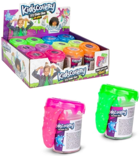 Kidscovery zestaw do robienia slime’u – 6 kolorów (12 szt. w pudełku)