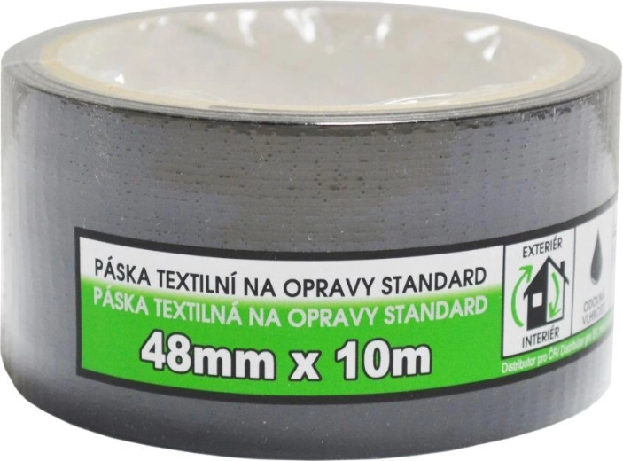 Tekstyln taśma naprawcza 48 mm × 10 m czarna