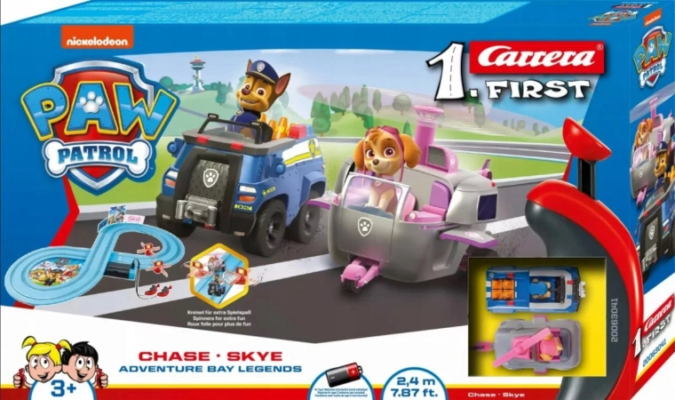 Carrera First tor wyścigowy PAW PATROL Chase i Skye 2,4 m