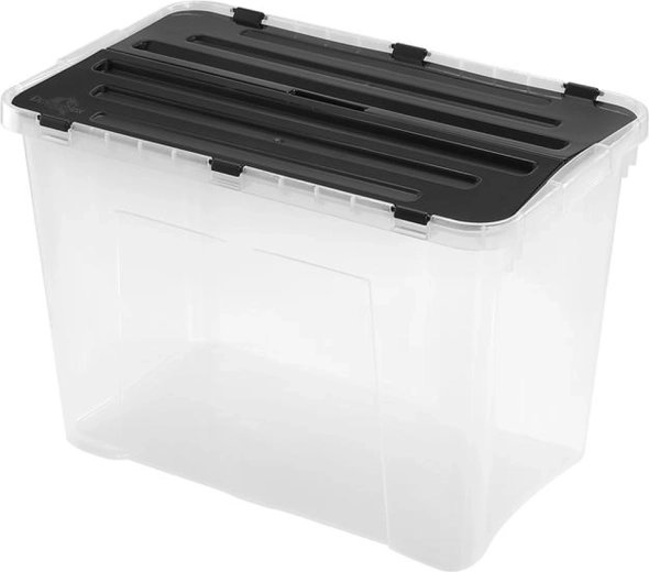 Plastowy pojemnik do przechowywania z pokrywą HEIDRUN Classic 60 l