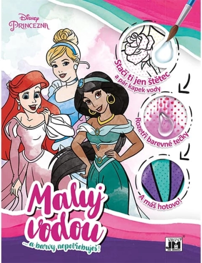 Maluj wodą A4 Księżniczki Disneya – magiczne kolorowanki