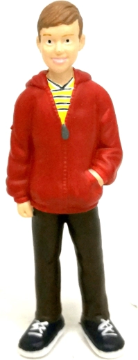 Figurka mężczyzny w bluzie z kapturem 9,7 cm