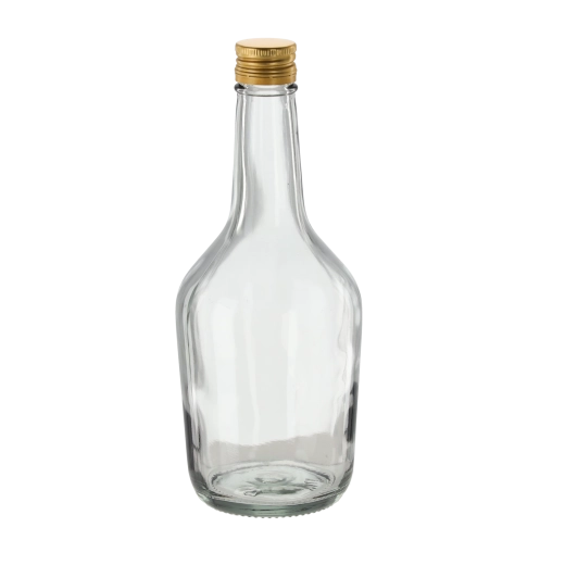 Szklana butelka na koniak 500 ml z zakrętką, 8 szt.