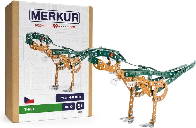Klocki konstrukcyjne MERKUR T‑Rex metalowy model 189 szt.