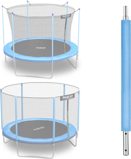 Neo-Sport dolny słupek do trampoliny 183 cm (6 ft) do siatki zewnętrznej i wewnętrznej, niebieski - 1 szt.