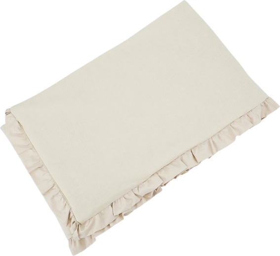 EKO bawełniany ochraniacz do łóżeczka z falbanką light beige 360 cm