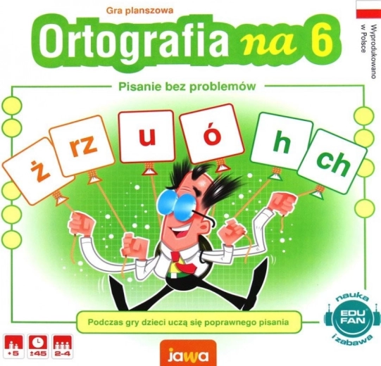 Jawa edukacyjna gra planszowa Ortografia na piątkę