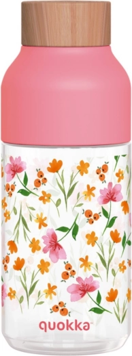 Butelka na napoje Quokka Ice pink flowers 570 ml