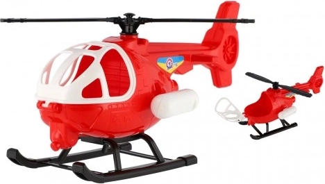 Plastikowy helikopter - czerwony