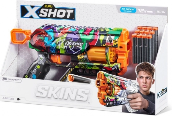 X-SHOT Skins Griefer Graffiti blaster z 12 piankowymi strzałkami