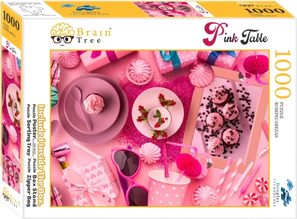 Puzzle Brain Tree Różowo położone