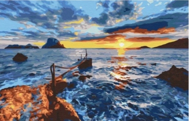 NORIMPEX Malowanie po numerach Morze 40 × 50 cm