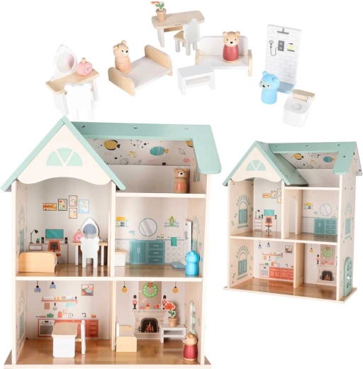 Drewniany domek dla lalek LULILO 56 cm matowy