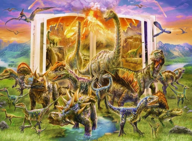 RAVENSBURGER Puzzle Encyklopedia dinozaurów XXL 300 elementów