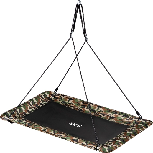Prostokątna huśtawka bocianie gniazdo NILS Camp NB5043, moro