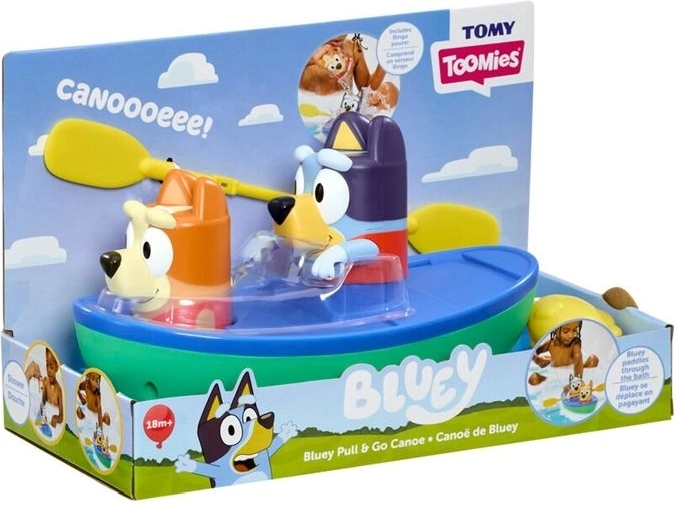 TOMY Toomies Bluey kajak z wiosłami do kąpieli
