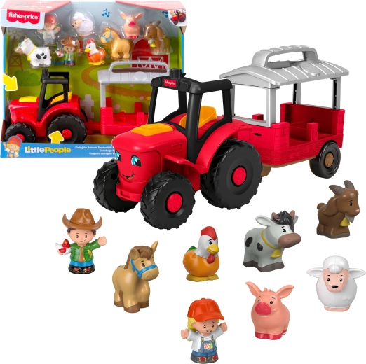 Fisher-Price Little People traktor opieka nad zwierzętami – interaktywny zestaw z figurkami
