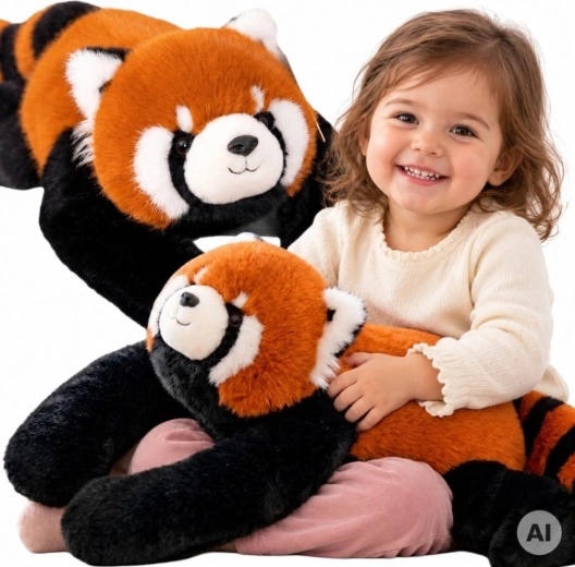 WOOPIE Obciążeniowa sensoryczna pluszowa panda ruda 1 kg