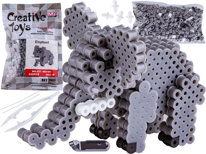 Koraliki do prasowania 3D – słonik w saszetce