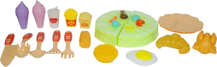 Dziecięcy zestaw kuchenny z jedzeniem i akcesoriami