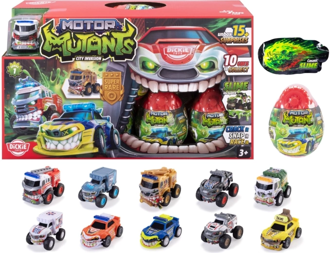 Auto w niespodziankowym jajku MONSTER Motor Mutants od Dickie